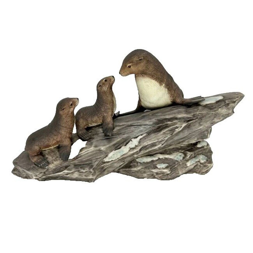 Lenox Wildlife Of The Seven Continents Antarctica Fur Seals Porcelain MINT!